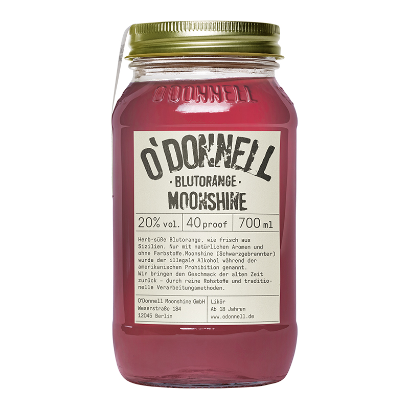 O'Donnell Moonshine Blutorange Likör, 700ml, 20% Vol.