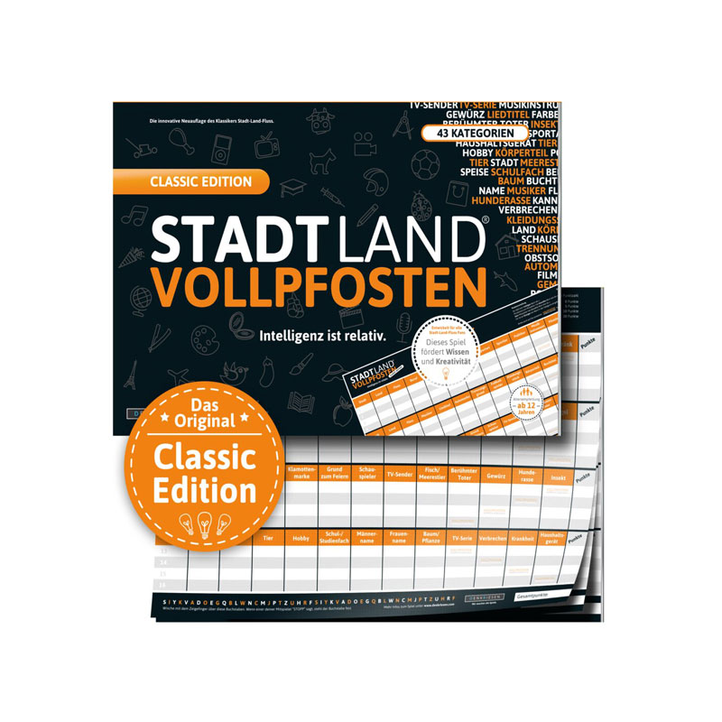 Stadt Land Volllpfosten - Classic Edition