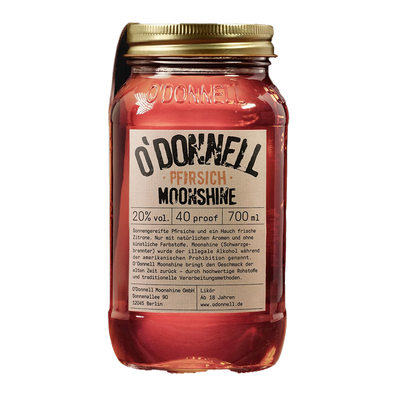 O'Donnell Moonshine Pfirsich Likör, 700ml, 20% Vol.