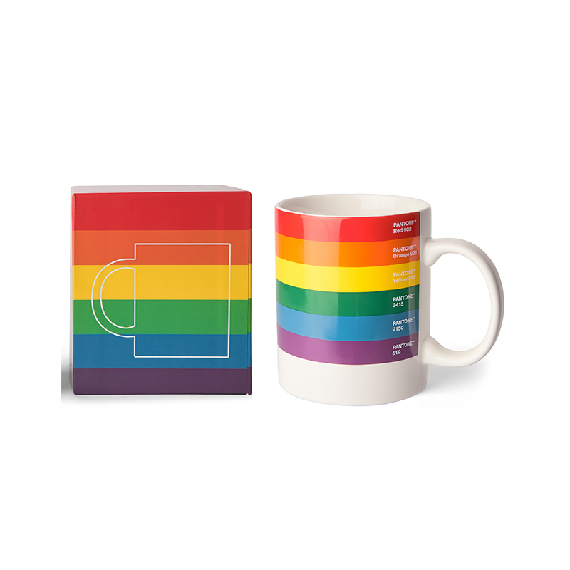 Pantone Porzellan-Becher Pride - Regenbogen